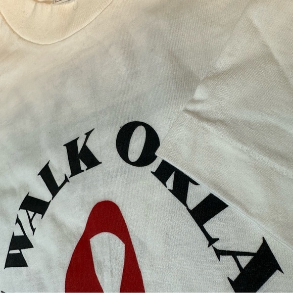 Vintage 90s Aids Walk Orlando Single Stitch Shirt Size XL Red Ribbon - Picture 2 of 7